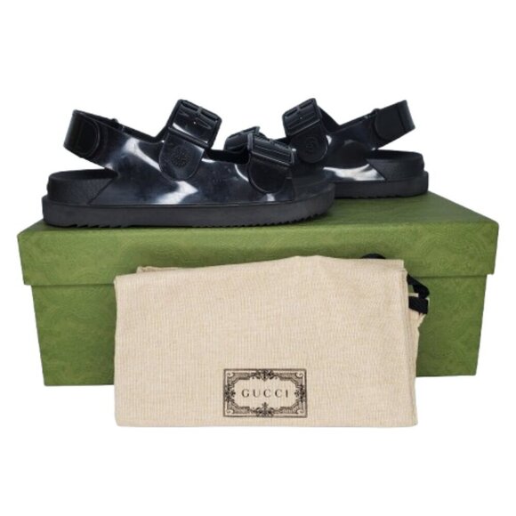 Gucci Isla Mini Double G Rubber Dad Sandals - Picture 7 of 8
